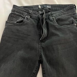Kut from the kloth Mia  black distressed skinny jeans